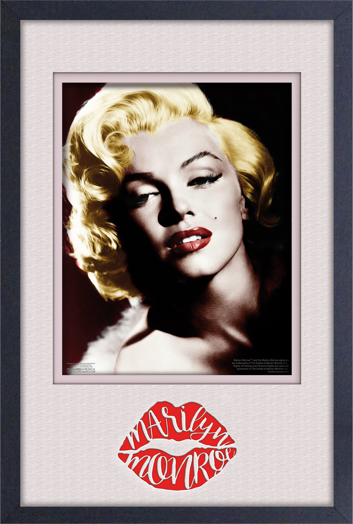 新品未使用未開封　Marilyn Monroe Lip ビッグプルオーバー Mercer41 Marilyn Monroe-Lips 11x17 Under Plexi Framed Poster | Wayfair